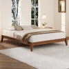 Streamdale Furniture Streamdale Solid Bamboo Platform Bed Frame, 12" Queen Size