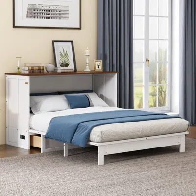 Streamdale Furniture Streamdale Solid Pine Murphy Bed Chest With Storage, Charging