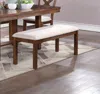 Streamdale Furniture Streamdale Solid Wood Bench - Natural Brown Finish, Contemporary Style
