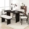 Streamdale Furniture Streamdale Solid Wood Dining Table Set With Bench - 6-piece