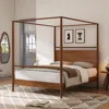 Streamdale Furniture Streamdale Solid Wood King Canopy Bed Frame, No Box Spring Required
