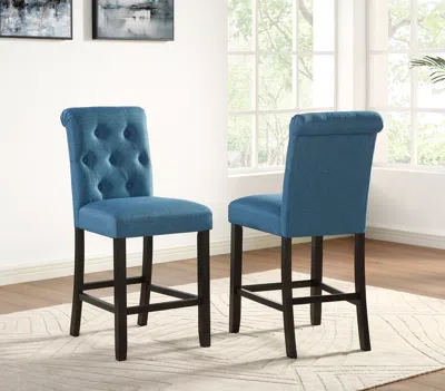 Streamdale Furniture Streamdale Solid Wood Tufted Asons Counter Height Stool
