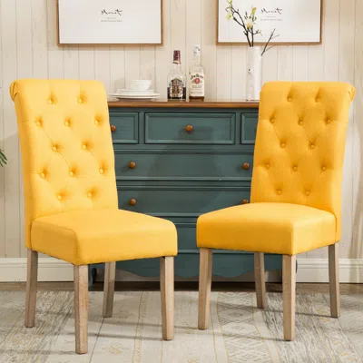 Streamdale Furniture Streamdale Solid Wood Tufted Parsons Dining Chair