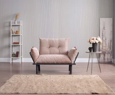 Streamdale Furniture Streamdale Sona Futon Loveseat In Pink