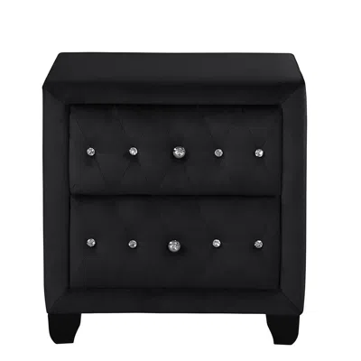 Streamdale Furniture Streamdale Sophia Nightstand In Color Black Made With Wood