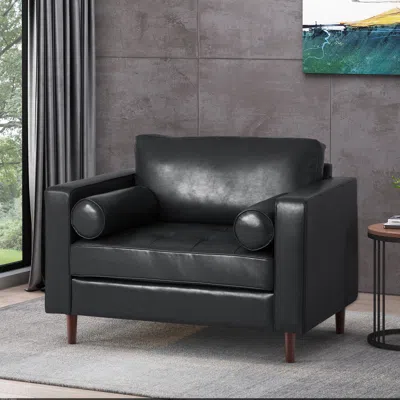 Streamdale Furniture Streamdale Sophisticated Faux Leather Chair With Relaxing Comfort