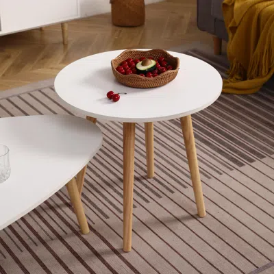 Streamdale Furniture Streamdale Sophisticated Round Coffee Table: 550mm Diameter, High Foot Design