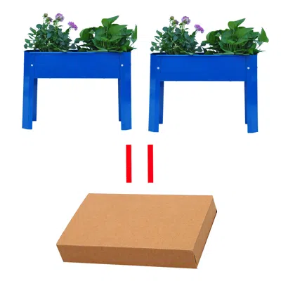 Streamdale Furniture Streamdale Spacious 3-tier Galvanized Steel Planter With Vibrant Colors