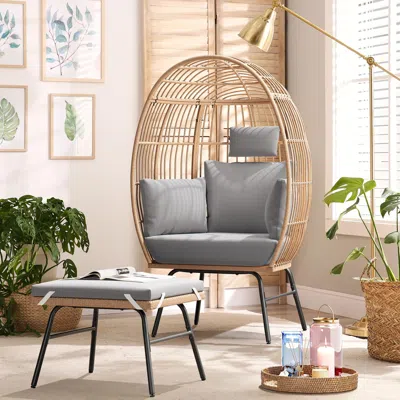 Streamdale Furniture Streamdale Spacious 400 Lb Capacity Egg Chair For Ultimate Relaxation
