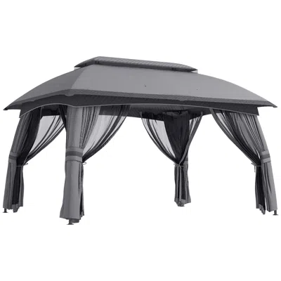 Streamdale Furniture Streamdale Spacious Outdoor Gazebo With Mesh Netting For Group Activities And Protection