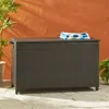 Streamdale Furniture Streamdale Spacious Outdoor Wicker Cushion Storage And Organization Cabinet With Wheels