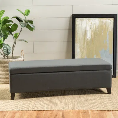 Streamdale Furniture Streamdale Spacious Storage Ottoman With Self-opening Lid And Modern Birch Wood Legs