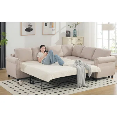 Streamdale Furniture Streamdale Sprawling Sectional Sofa For Relaxing And Entertaining In Neutral