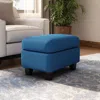 Streamdale Furniture Streamdale Springfield Navy Blue Ottoman: Contemporary Comfort And Versatile Style