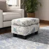 Streamdale Furniture Streamdale Springfield Upholstered Ottoman, Beige & Blue