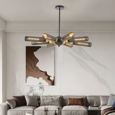 Streamdale Furniture Streamdale Sputnik Chandelier, 8-light Pendant Light With Mesh Shades