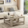 Streamdale Furniture Streamdale Square Coffee Table With Storage,light Ash In Neutral