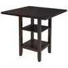 Streamdale Furniture Streamdale Square Counter Height Dining Table With Shelving