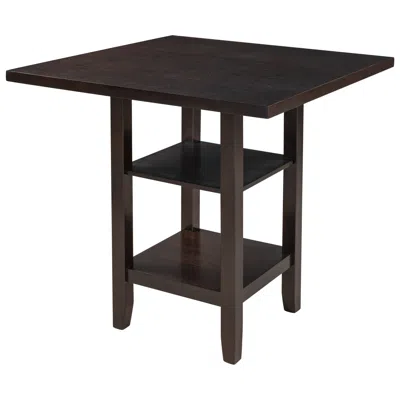 Streamdale Furniture Streamdale Square Counter Height Dining Table With Shelving