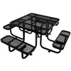 Streamdale Furniture Streamdale Square Outdoor Steel Picnic Table 46" Black
