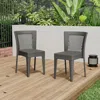 Streamdale Furniture Streamdale Outdoor Wicker Patio Dining Chairs (2), Grey