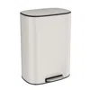 Streamdale Furniture Streamdale Stainless Steel 13 Gallon Kitchen Trash Can - White