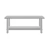 Streamdale Furniture Streamdale Stainless Steel Kitchen Prep Table W/ Under Shelf