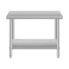 Streamdale Furniture Streamdale Stainless Steel Kitchen Prep Table W/ Under Shelf