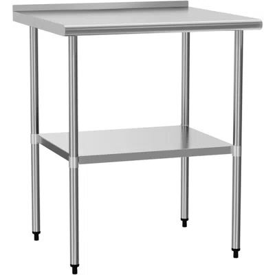 Streamdale Furniture Streamdale Stainless Steel Table 30x36 With Adjustable Shelf