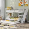 Streamdale Furniture Streamdale Stairway Bunk Bed W/ Trundle, Storage & Rail