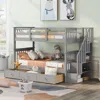 Streamdale Furniture Streamdale Stairway Twin-over-twin Bunk Bed With Three Drawers For Bedroom