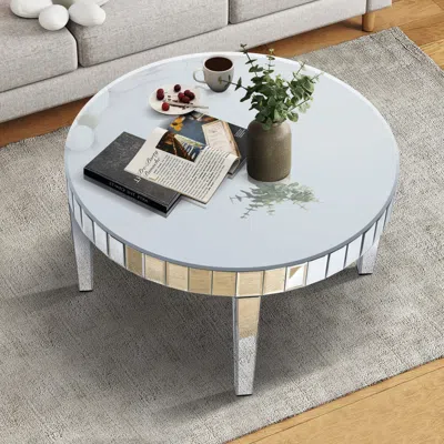 Streamdale Furniture Streamdale Starburst Mirror Coffee Table