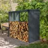 Streamdale Furniture Streamdale Steel Firewood Rack With Sloped Roof