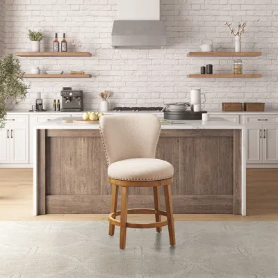 Streamdale Furniture Streamdale Stewart Upholstered 360 Degree Swivel Counter Stool 25"