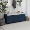 Streamdale Furniture Streamdale Storage Bench With 3 Shutter-shaped Doors With Removable Cushion