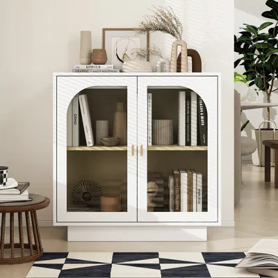 Streamdale Furniture Streamdale Storage Cabinet With Acrylic Door For Living Room, Dining Room