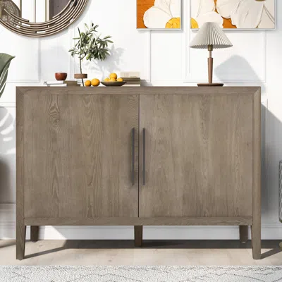 Streamdale Furniture Streamdale Storage Cabinet With Metal Handles
