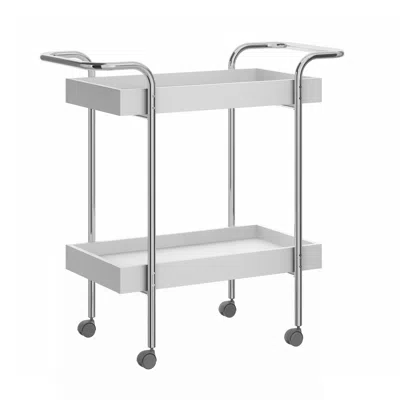 Streamdale Furniture Streamdale Storage Cart With 2 Tier Design And Metal Frame
