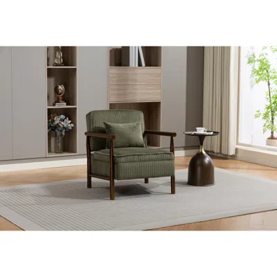 Streamdale Furniture Streamdale Storage Chair, Mid Century Modern Accent Chair With Wood Frame In Multi