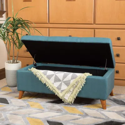 Streamdale Furniture Streamdale Storage Ottoman In Green