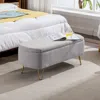 Streamdale Furniture Streamdale Storage Ottoman Bench For End Of Bed Gold Legs