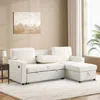 Streamdale Furniture Streamdale Storage Sleeper Sectional With Usb & Cup Holders In White