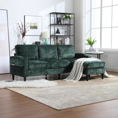 Streamdale Furniture Streamdale Storage Sofa Living Room Sofa Cozy Sectional Sofa In Green