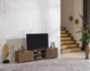 Streamdale Furniture Streamdale Store April Mid Century Modern Tv Stand 2 Door Cabinets 2 Shelves