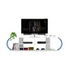 Streamdale Furniture Streamdale Store Mid Century Modern Tv Stand 4 Shelves Open Storage