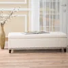 Streamdale Furniture Streamdale Studded Chain-link Ottoman For Living Room Comfort And Style