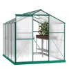 Streamdale Furniture Streamdale Sturdy 4mm Polycarbonate Greenhouse With Aluminum Frame And Sliding Door