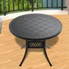 Streamdale Furniture Streamdale Sturdy Aluminum Outdoor Patio Set Weather-resistant Table And 4 Chairs With Umbrella Hole