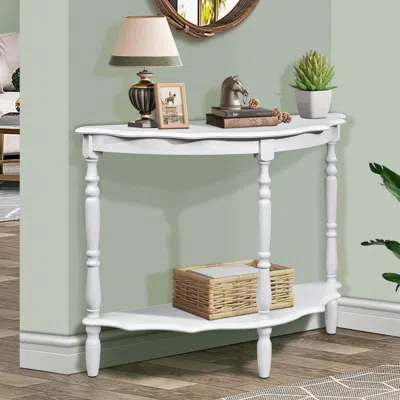 Streamdale Furniture Streamdale Sturdy & Stylish Console Table Pinewood Frame In White