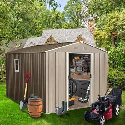 Streamdale Furniture Streamdale Sturdy Eco-smart Shed With Vent Vents & Padlock Security